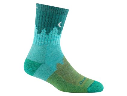 Darn Tough ponožky HIKER MICRO CREW Midweight Merino - dámské - modrozelené