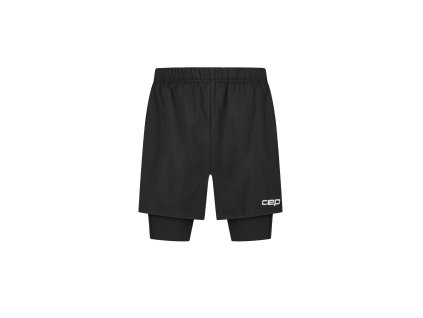 Core Run Shorts 2in1 black W5175T m front 1 white 4to5
