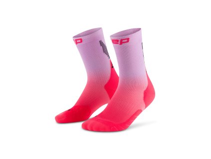 Core Run Edt Gradient Socks Mid Cut 5 0 pink lilac fade WP7CQG WP8CQG front 2 white 4to5